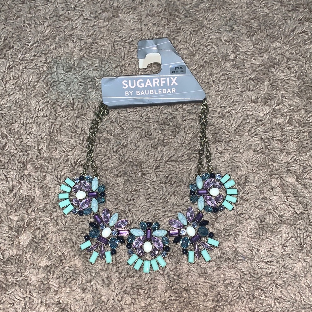 Multicolored bib necklace